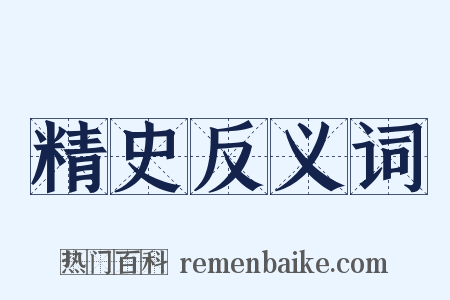 精史反义词是什么意思的图片